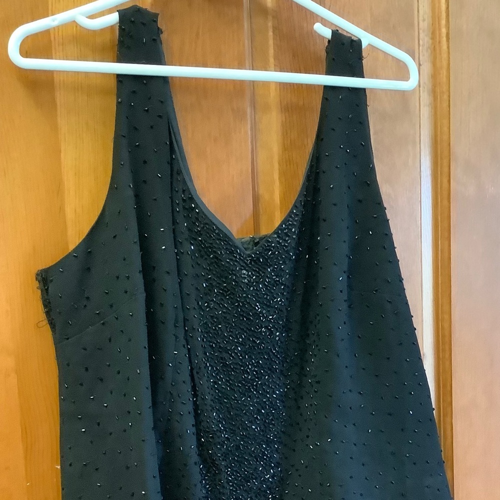 Black V Neck Tank Top
